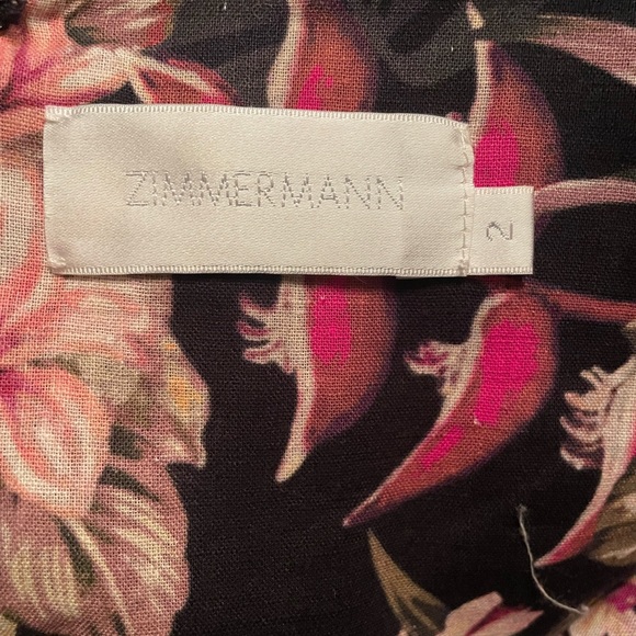 ZIMMERMANN Cutout Floral-Print
Linen Blend Halter Neck Midi Dress - Picture 4 of 5